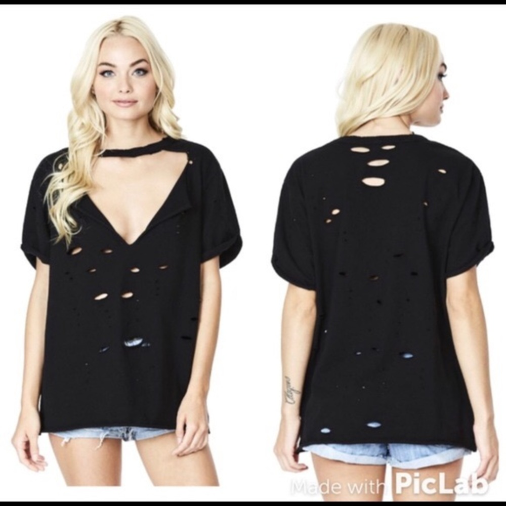 LF Emma & Sam Distressed T Shirt